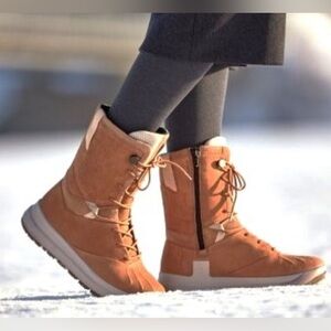 NWOT Ecco Solice High Yak leather boots, tan, women’s size 40.